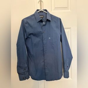 Brand new men’s XS blue button up collared shirt. Slim fit
